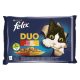 Állateledel alutasakos FELIX Fantastic DUO macskáknak házias válogatás aszpikban 4x85 g