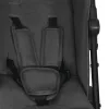 Antracitszürke acél ikerbabakocsi