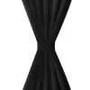 2 db fekete mikroszatén függöny karikákkal 140 x 175 cm