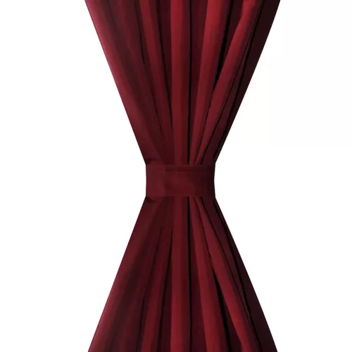 2 db bordó mikroszatén függöny 140 x 175 cm