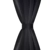 2 db fekete sötétítőfüggöny fémkarikákkal 135 x 245 cm