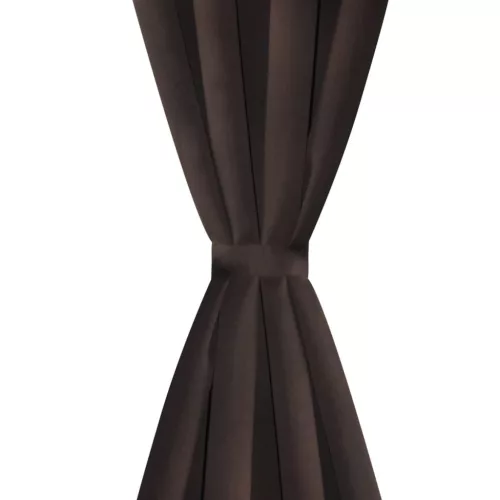 2 db barna sötétítőfüggöny fémkarikákkal 135 x 245 cm