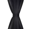 2 db fekete sötétítőfüggöny fém fűzőlyukakkal 135 x 175 cm