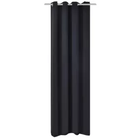   Fekete sötétítőfüggöny fém fűzőlyukakkal 270 x 245 cm