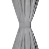 2 db szürke mikroszatén függöny karikákkal 140 x 175 cm