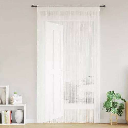 2 db fehér zsinórfüggöny 100 x 250 cm