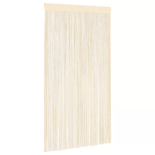 2 db krémszínű zsinórfüggöny 100 x 250 cm