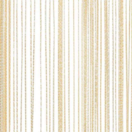 2 db krémszínű zsinórfüggöny 100 x 250 cm