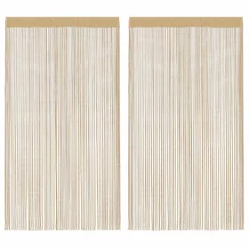 2 db bézs zsinórfüggöny 100 x 250 cm