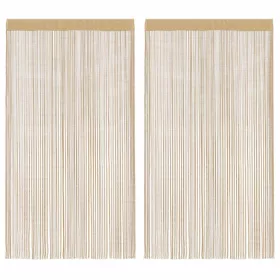 2 db bézs zsinórfüggöny 140 x 250 cm