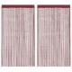 2 db burgundi vörös zsinórfüggöny 100 x 250 cm