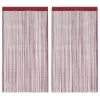 2 db burgundi vörös zsinórfüggöny 140 x 250 cm