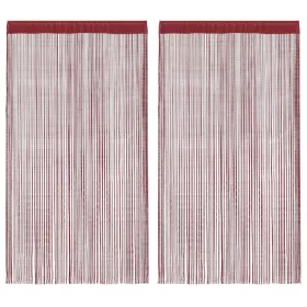 2 db burgundi vörös zsinórfüggöny 140 x 250 cm