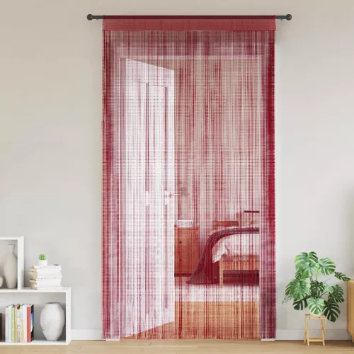 2 db burgundi vörös zsinórfüggöny 140 x 250 cm