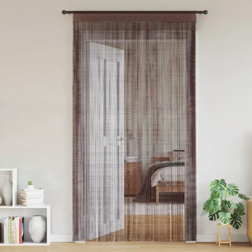 2 db barna zsinórfüggöny 100 x 250 cm