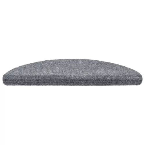 15 db öntapadós lépcsőszőnyeg 56 x 17 x 3 cm világosszürke félkör alakú