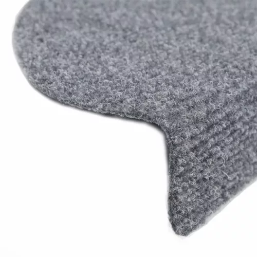 15 db öntapadós lépcsőszőnyeg 56 x 17 x 3 cm világosszürke félkör alakú
