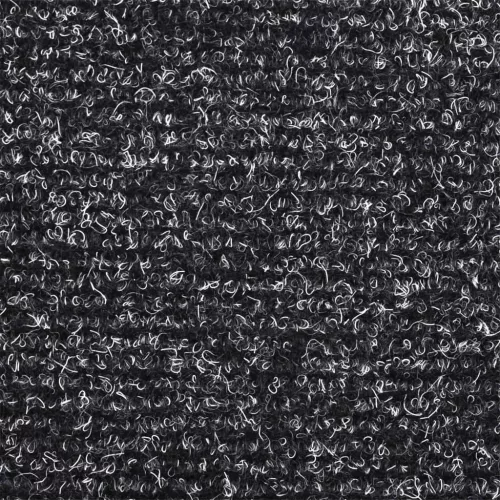 15 db öntapadós lépcsőszőnyeg, 65 x 21 x 4 cm, sötétszürke, nagy félkör alakú