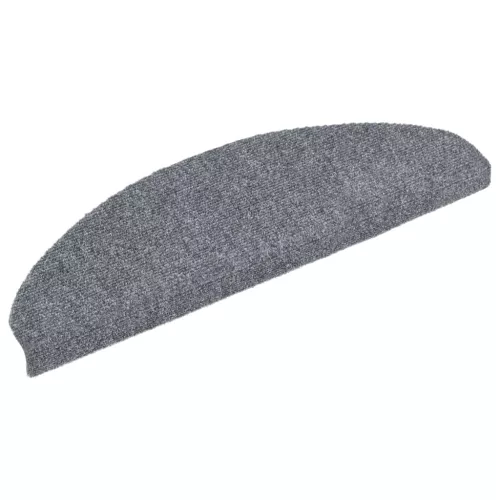 15 db öntapadós lépcsőszőnyeg 65 x 21 x 4 cm világosszürke félkör alakú nagy