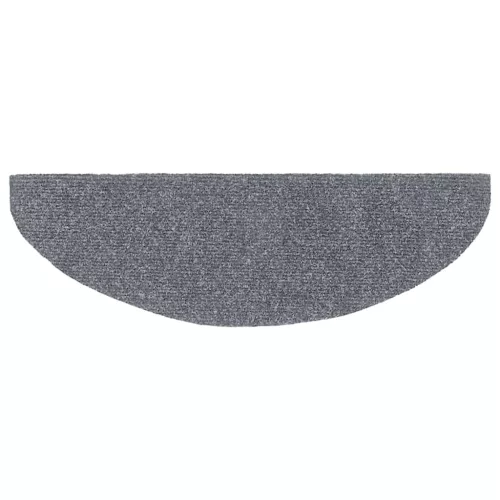 15 db öntapadós lépcsőszőnyeg 65 x 21 x 4 cm világosszürke félkör alakú nagy