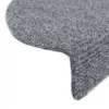 15 db öntapadós lépcsőszőnyeg 65 x 21 x 4 cm világosszürke félkör alakú nagy