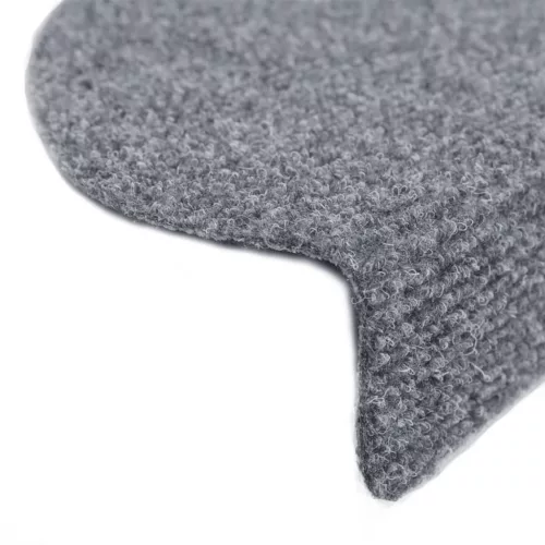 15 db öntapadós lépcsőszőnyeg 65 x 21 x 4 cm világosszürke félkör alakú nagy
