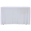 2 darab fehér sztreccs asztalszoknya 183 x 76 x 74 cm