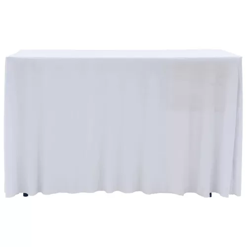 2 darab fehér sztreccs asztalszoknya 243 x 76 x 74 cm