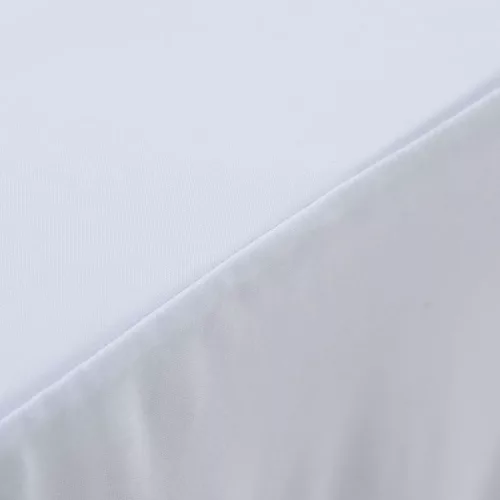 2 darab fehér sztreccs asztalszoknya 243 x 76 x 74 cm