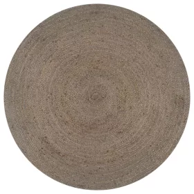 szürke kézzel font kör alakú jutaszőnyeg 120 cm