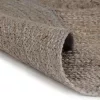 Szürke kézzel font kör alakú jutaszőnyeg 150 cm