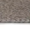Szürke kézzel font kör alakú jutaszőnyeg 150 cm