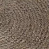 Szürke kézzel font kör alakú jutaszőnyeg 150 cm