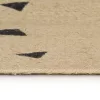 Kézzel font jutaszőnyeg háromszöges mintával 120 cm