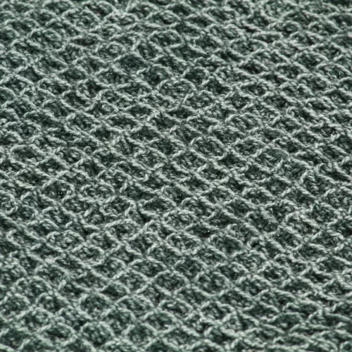 Sötétzöld pamutpléd 125 x 150 cm