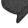 15 db antracitszürke félkör alakú lépcsőszőnyeg 56 x 17 x 3 cm