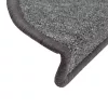 15 db sötétszürke félkör alakú lépcsőszőnyeg 56 x 17 x 3 cm