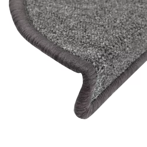 15 db sötétszürke félkör alakú lépcsőszőnyeg 56 x 17 x 3 cm