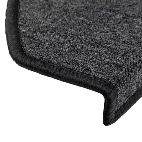 15 db antracitszürke félkör alakú lépcsőszőnyegek 65 x 24 x 4 cm