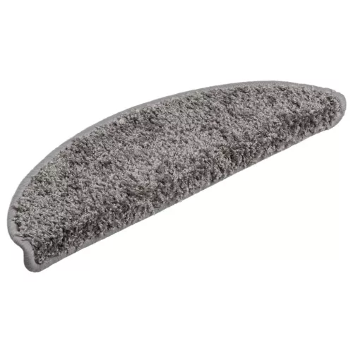 15 db szürke félkör alakú lépcsőszőnyeg 56 x 17 x 3 cm