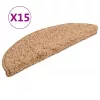 15 db bézs színű, félkör alakú lépcsőszőnyeg 56 x 17 x 3 cm