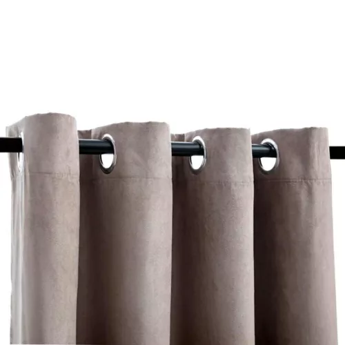 2 db tópszínű sötétítőfüggöny fémgyűrűkkel 140 x 225 cm