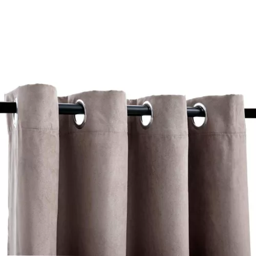 2 db tópszínű sötétítőfüggöny fémgyűrűkkel 140 x 245 cm
