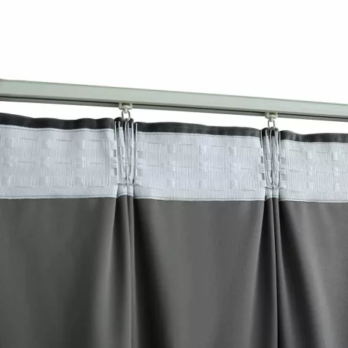2 db antracitszürke bársony sötétítőfüggöny kampókkal 140x245