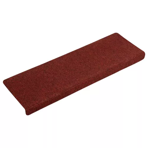 15 db öntapadós lépcsőszőnyeg 65 x 21 x 4 cm bordói piros téglalap alakú széllel