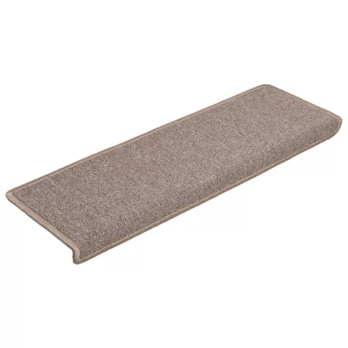 15 db világosbarna, téglalap alakú szélű lépcsőszőnyeg 65 x 21 x 4 cm