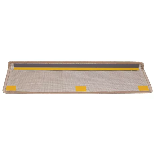 15 db világosbarna, téglalap alakú szélű lépcsőszőnyeg 65 x 21 x 4 cm