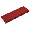 15 db lépcsőszőnyeg 65 x 21 x 4 cm piros téglalap alakú széllel