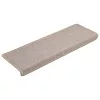 15 db lépcsőszőnyeg 65 x 21 x 4 cm bézs téglalap alakú széllel