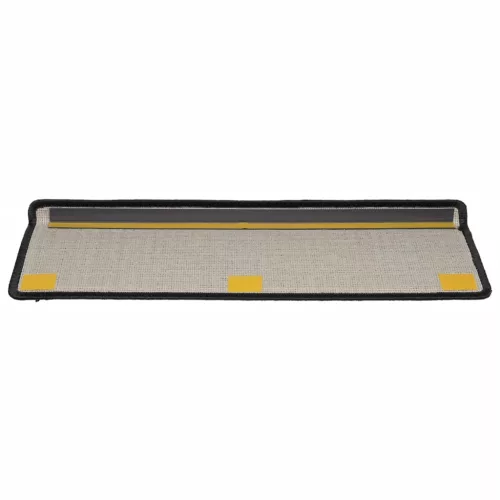 15 db fekete, téglalap alakú szélű lépcsőszőnyeg 65 x 21 x 4 cm
